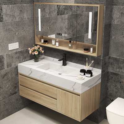 Đá phiến tối giản hiện đại một tủ phòng tắm kết hợp chậu rửa tay chậu rửa phòng tắm đặt tùy chỉnh
