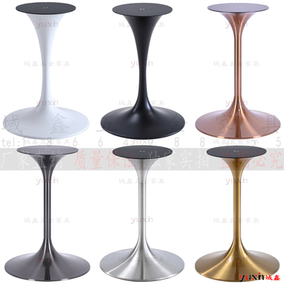 Tulip thắt lưng nhỏ bằng kim loại rèn sắt sừng đĩa chân đĩa ánh sáng sang trọng đàm phán tiếp tân bàn cà phê bàn ăn bằng thép không gỉ