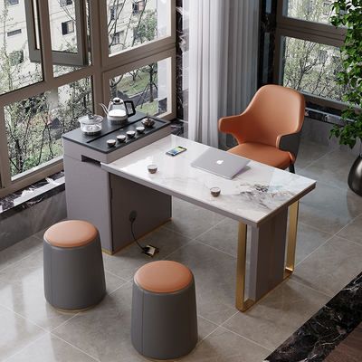 Ban công bàn ghế kết hợp bàn trà mới hiện đại tối giản nhà cao cấp bàn văn phòng ánh sáng sang trọng bảng đá sang trọng bàn trà kung fu