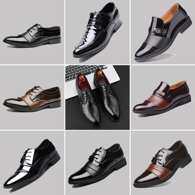 Phòng người mẫu Phòng áo choàng Giày da nam Màu nâu đen Giày nam tủ quần áo Bộ đồ nam Bộ đồ nam Lối vào Tủ giày Quần áo mềm