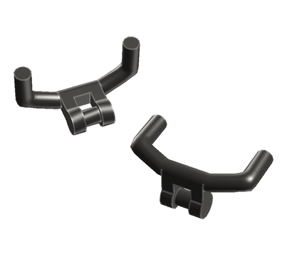 98397 Phụ kiện khối xây dựng hạt nhỏ trong nước màu đen Phụ kiện tay cầm xe máy phụ tùng phụ tùng thu nhỏ 10 cái