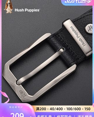 Hush Puppies thắt lưng nam khóa ghim đầu lớp da bò kinh doanh quần âu nam thắt lưng da thắt lưng nam trẻ