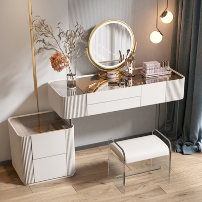 Bàn trang điểm bằng kính acrylic bàn đầu giường một bàn trang điểm bằng đá phiến tối giản hiện đại phòng ngủ bàn trang điểm nhẹ sang trọng