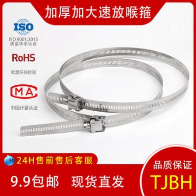 Thép không gỉ 304 nhanh chóng mở rộng và làm dày vòng cổ họng dây buộc đèn cột đèn cột điện thoại vòng kẹp cột điện thoại