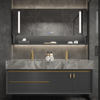 Slate tủ kết hợp phòng tắm 2022 mới hiện đại sáng sang trọng gỗ rắn phòng tắm chậu rửa chậu rửa chậu rửa