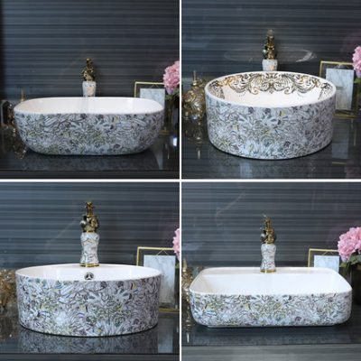 Jin Shini hiện đại tối giản đặt trên bàn chậu gốm nghệ thuật chậu rửa kích thước nhỏ chậu rửa chậu rửa