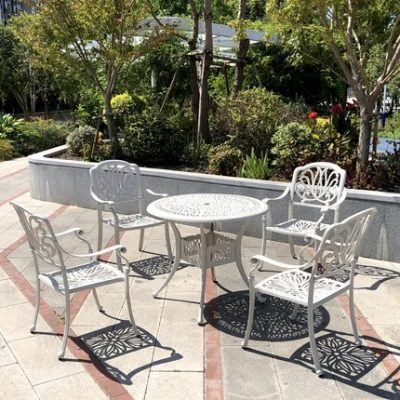 Bàn ghế ngoài trời sân vườn nhôm đúc ngoài trời sân vườn ngoài trời phong cách Châu Âu thư giãn bàn ghế sắt rèn ban công sân thượng bàn ghế kết hợp