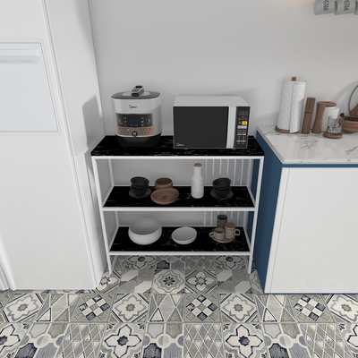 Giá đỡ nhà bếp không cần lắp đặt, nhiều lớp từ sàn đến trần, đồ dùng nhà bếp, xoong nồi, giá để lưu trữ lò vi sóng hỗ trợ tùy chỉnh