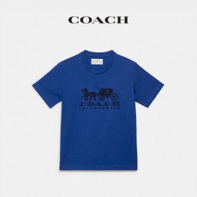 COACH / Coach dành cho nữ áo phông họa tiết xe ngựa EVERGREEN