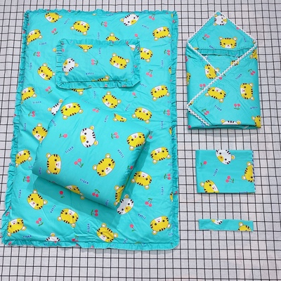 Sơ sinh em bé phòng sinh bộ chăn bông bộ chăn bông trẻ em bộ chăn bông đơn bộ sáu mảnh