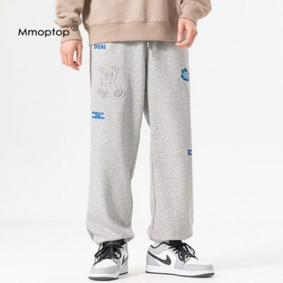 Mmoptop quần thể thao mùa hè phong cách Hồng Kông quần thể thao màu xám thủy triều thương hiệu quần âu nam mùa xuân quần nam quần yếm nam