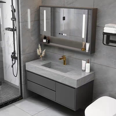 Jiumu đá phiến một chậu tủ phòng tắm thông minh đơn giản chậu rửa chậu rửa nhẹ sang trọng phòng tắm tủ kết hợp chậu rửa
