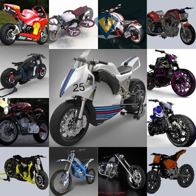 Hơn 100 bộ bản vẽ 3D các bộ phận bánh xe máy và động cơ ở định dạng SW / STP / IGS / X_T