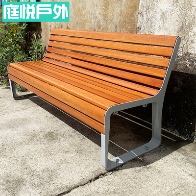 Ghế công viên ngoài trời bằng thép không gỉ chống ăn mòn ghế gỗ rắn đôi ghế lưng ghế công viên ghế sân trong cảnh quan ngoài trời ghế