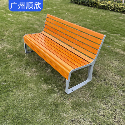 Ghế công viên ngoài trời Ghế dài phong cảnh Đúc bằng nhôm Tựa lưng bằng gỗ rắn Băng ghế ngoài trời Nơi giải trí Ghế ngồi thư giãn Ghế bằng thép không gỉ