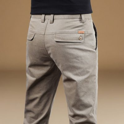 Quần tây nam mỏng thun cotton dài dày dặn mật độ cao quần nam mới co giãn Ami Kaki kaki quần dài mùa hè