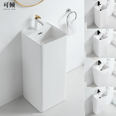 Cột chậu chậu rửa gia đình chậu rửa ban công từ trần đến sàn chậu rửa tích hợp gốm sứ kích thước khách sạn chậu rửa kiểu cột
