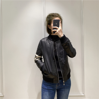 Châu Âu và Hoa Kỳ New Zealand da cừu đồng phục bóng chày của phụ nữ cặp đôi áo khoác phi công áo khoác áo khoác da gió BF