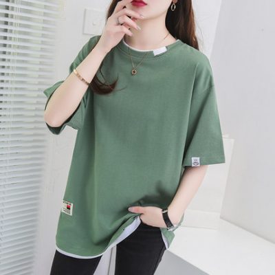 Áo thun nữ tay ngắn 2022 mới mùa hè phiên bản hàn quốc áo thun tay lửng thời trang siêu hot áo hai dây khoét đáy