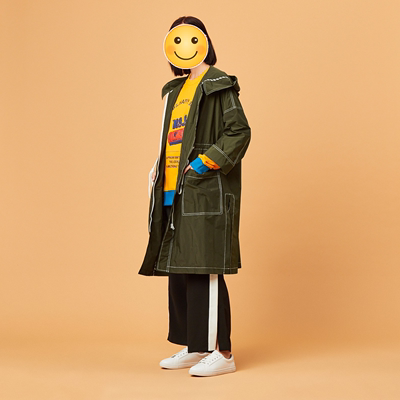 Dòng SP đính kèm hàng chính hãng SPJK748S91 mùa xuân và mùa thu mới áo khoác dây kéo thường dành cho phụ nữ