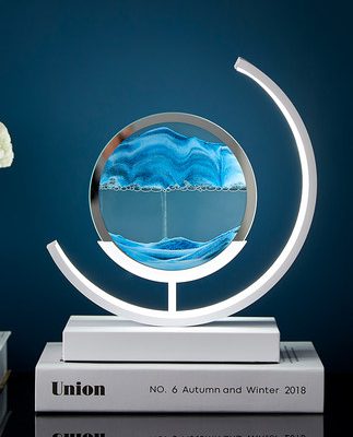 Cát lún tranh trang trí bàn đồng hồ cát sáng tạo phòng khách phòng ngủ ánh sáng đèn sang trọng nhà tủ rượu trang trí quà tặng sinh nhật