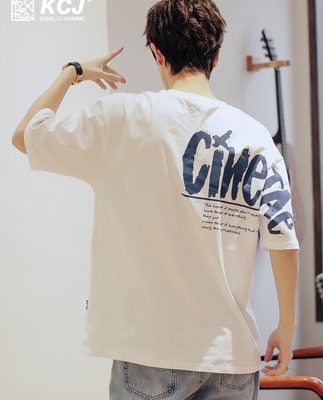 Thương hiệu mùa hè nam giới áo thun ngắn tay in cotton lỏng trong quốc triều 2022 mới của nam giới thanh niên nửa tay áo