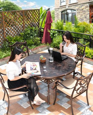 Mojia ngoài trời bàn ghế nhôm đúc kết hợp nội thất sân vườn biệt thự phong cách Châu Âu thư giãn ngoài trời ban công sân vườn sắt rèn bàn ghế