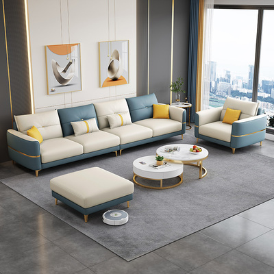 Sofa vải tối giản kiểu Ý phòng khách căn hộ nhỏ tối giản hiện đại công nghệ không giặt vải thẳng hàng ánh sáng đồ nội thất sang trọng màu đỏ ròng