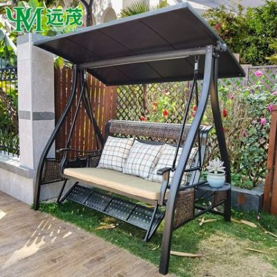 Yuanmao sân ngoài trời đúc hợp kim nhôm đôi ba người xích đu biệt thự xích đu ghế treo ghế xích đu sân vườn ngoài trời ghế treo