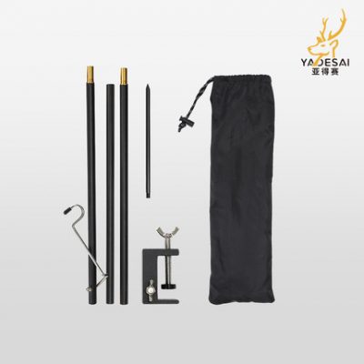Cắm trại ngoài trời đất để bàn cắm trại cột đèn nhỏ hợp kim nhôm Bảng gian hàng siêu nhẹ di động giá đỡ đèn ngựa có thể gập lại