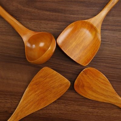 Thìa gỗ chống dính chảo chống dính thìa gỗ đặc biệt thìa gỗ thìa súp thìa nấu ăn cán dài thìa bộ đồ dùng nhà bếp gia đình