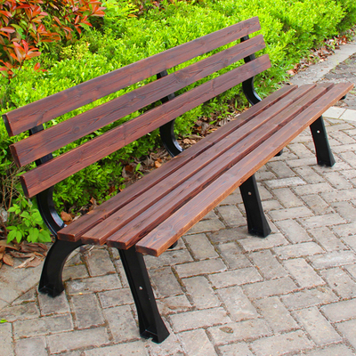 Ghế công viên gỗ chống ăn mòn băng ghế ngoài trời Ghế thư giãn ngoài trời tựa lưng dài dải ngoài trời sắt rèn ghế nghỉ ngơi