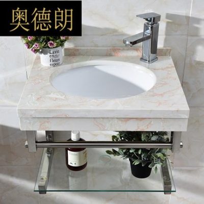 Phòng tắm treo tường bằng đá cẩm thạch chậu rửa chậu rửa chậu rửa chậu rửa căn hộ nhỏ kết hợp phòng tắm JY