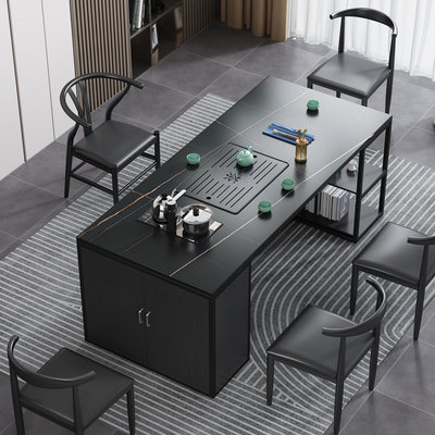 Bàn trà văn phòng bàn trà bàn ghế kết hợp ấm đun nước một bàn trà tối giản hiện đại ánh sáng sang trọng 2021 new