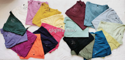 Cotton Linen Cổ tròn Thường xuyên Đơn giản Thoải mái Nữ Áo thun Tay ngắn