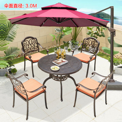 Bộ bàn ghế ngoài trời sân vườn ngoài trời ban công sân vườn quán trà sữa ngoài trời bàn ghế thư giãn chân sắt rèn bàn ghế nhôm đúc kết hợp