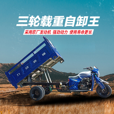 Động cơ Loncin mô tô ba bánh chạy xăng làm mát bằng nước hỗ trợ xe ba bánh chở hàng năm bánh tự bốc dỡ nhiên liệu nông nghiệp phía trước và phía sau