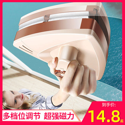 Đồ tạo tác lau kính dụng cụ lau nhà hai lớp rỗng từ tính mạnh cạo cửa sổ sơn chuyên nghiệp lau hai mặt tòa nhà cao tầng
