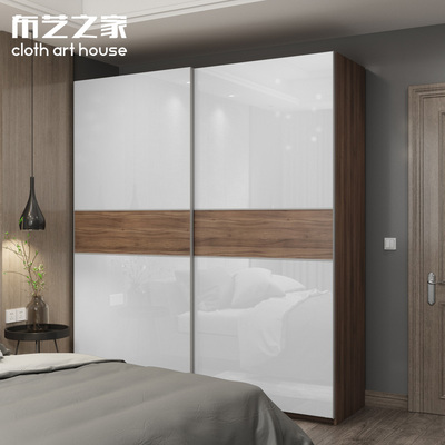 Đơn giản phòng ngủ hiện đại tủ quần áo cửa trượt tủ quần áo treo cửa trượt cửa trượt tủ quần áo lớn bảng điều khiển tổng thể nội thất tùy chỉnh