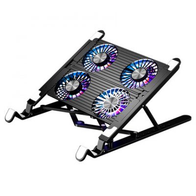 Giá đỡ laptop tản nhiệt có quạt treo có thể nâng hạ bàn làm việc tăng chân đế hợp kim nhôm khung nâng di động đứng di động khung đỡ macbookPro