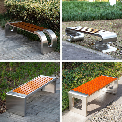 Ghế băng ghế dài ngoài trời bằng thép không gỉ phần còn lại ghế sắt rèn ghế ngồi ngắm cảnh ghế vuông ghế dài công viên ghế hàng ghế tùy chỉnh