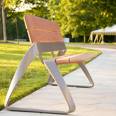 Ghế công viên không thấm nước lưng ghế ngoài trời ghế thép không gỉ sân trong hàng ghế sắt rèn trung tâm mua sắm băng ghế giải trí công cộng