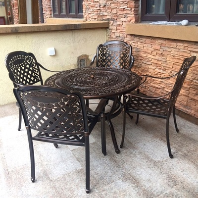 Đồ nướng dã ngoại ngoài trời bàn ghế nhôm đúc sân thượng sân vườn thư giãn ban công ngoài trời bàn ghế sắt đúc Châu Âu