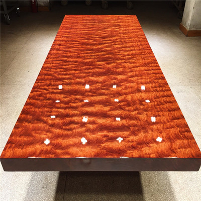 Bahua gỗ rắn gỗ tròn bảng lớn bàn trà bàn trà bàn gỗ gụ Bàn Okan gỗ mun gỗ cẩm lai thông thủy 2 mét