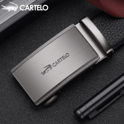 Thắt lưng nam da cá sấu Cardilo thắt lưng tự động triều 2022 mới thắt lưng công sở trung niên da bò nguyên chất