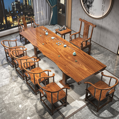 Bàn trà gỗ cứng kết hợp bàn trà lớn phong cách Zen mới của Trung Quốc Bàn trà Kung Fu văn phòng phòng khách phòng khách bộ trà