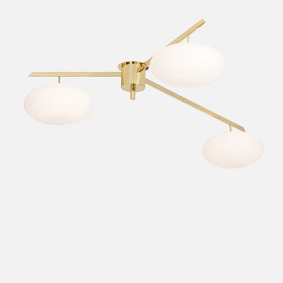 Ánh sáng Yueguang Dòng chòm sao Bắc Âu Đèn trần Đèn đồng thau Cực Opal Phòng ngủ Phòng khách Năm đèn chính