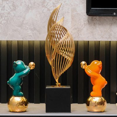 Đồ trang trí gấu dễ thương phụ kiện nhà đơn giản phòng khách hiện đại phòng trẻ em tủ tivi tủ rượu trang trí búp bê