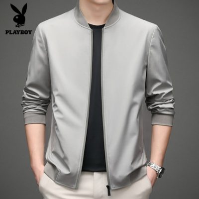 Người đàn ông trung niên Playboy áo khoác đồng màu mùa xuân và mùa thu mỏng phần kinh doanh giản dị đồng phục bóng chày nam hoang dã