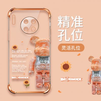 Bạo lực gấu Huawei Mate30pro ốp lưng điện thoại di động mate30 thương hiệu thủy triều mới Ống kính 30epro bao gồm tất cả silicone m30E túi khí chống rơi vỏ bảo vệ lưới silicone đỏ 5g phiên bản giới hạn nam do nữ